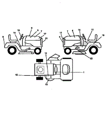 Decals parts for Craftsman Front-Engine Lawn Tractor 917259290 from AppliancePartsPros.com