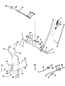 Mower Lift parts for Craftsman Front-Engine Lawn Tractor 917259341 from AppliancePartsPros.com