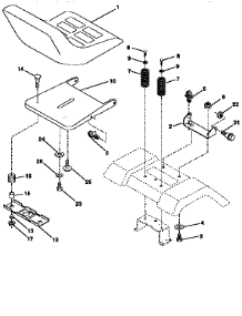 Seat Assembly parts for Craftsman Front-Engine Lawn Tractor 917259360 from AppliancePartsPros.com