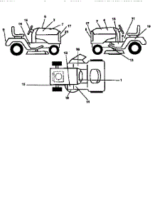 Decals parts for Craftsman Front-Engine Lawn Tractor 917259360 from AppliancePartsPros.com