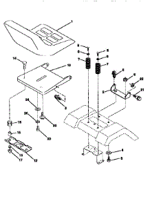 Seat Assembly parts for Craftsman Front-Engine Lawn Tractor 917259380 from AppliancePartsPros.com