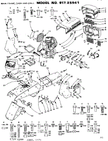 16 Garden Tractor / Main Frame, Dash & Grill parts for Craftsman Chainsaw 91725941 from AppliancePartsPros.com