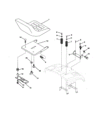 Seat Assembly parts for Craftsman Front-Engine Lawn Tractor 917259440 from AppliancePartsPros.com