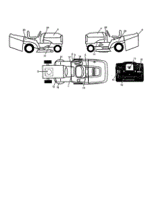 Decals parts for Craftsman Front-Engine Lawn Tractor 917259440 from AppliancePartsPros.com