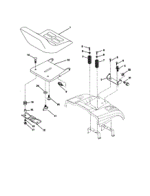 Seat parts for Craftsman Front-Engine Lawn Tractor 917259442 from AppliancePartsPros.com