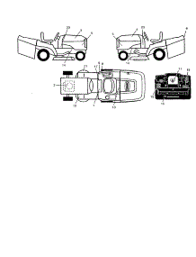 Decals parts for Craftsman Front-Engine Lawn Tractor 917259443 from AppliancePartsPros.com