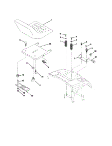 Seat Assembly parts for Craftsman Front-Engine Lawn Tractor 917259462 from AppliancePartsPros.com