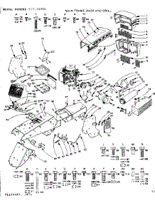 16 Twin-Garden Tractor / Main Frame, Dash And Grill parts for Craftsman Front-Engine Lawn Tractor 91725950 from AppliancePartsPros.com