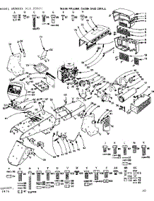 16 Twin Garden Tractor / Main Frame, Dash And Grill parts for Craftsman Front-Engine Lawn Tractor 91725951 from AppliancePartsPros.com