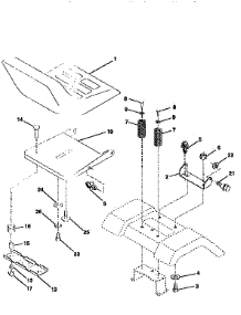 Seat Assembly parts for Craftsman Front-Engine Lawn Tractor 917259521 from AppliancePartsPros.com