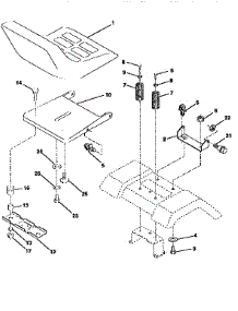 Seat Assembly parts for Craftsman Front-Engine Lawn Tractor 917259540 from AppliancePartsPros.com