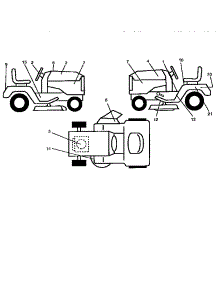 Decals parts for Craftsman Front-Engine Lawn Tractor 917259543 from AppliancePartsPros.com