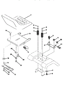 Seat Assembly parts for Craftsman Front-Engine Lawn Tractor 917259544 from AppliancePartsPros.com