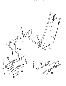 Mower Lift parts for Craftsman Front-Engine Lawn Tractor 917259545 from AppliancePartsPros.com