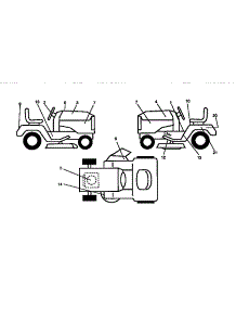 Decals parts for Craftsman Front-Engine Lawn Tractor 917259547 from AppliancePartsPros.com