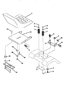 Seat Assembly parts for Craftsman Front-Engine Lawn Tractor 917259551 from AppliancePartsPros.com