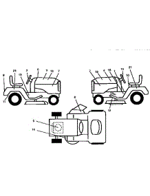 Decals parts for Craftsman Front-Engine Lawn Tractor 917259552 from AppliancePartsPros.com