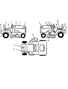 Decals parts for Craftsman Front-Engine Lawn Tractor 917259553 from AppliancePartsPros.com