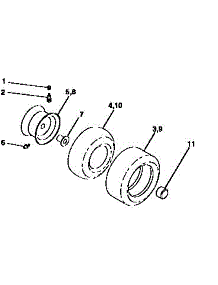 Wheels And Tires parts for Craftsman Front-Engine Lawn Tractor 917259553 from AppliancePartsPros.com