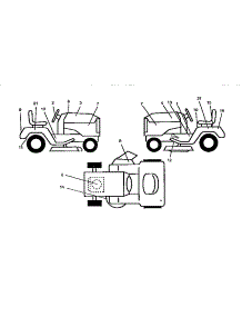 Decals parts for Craftsman Front-Engine Lawn Tractor 917259556 from AppliancePartsPros.com