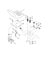 Seat Assembly parts for Craftsman Front-Engine Lawn Tractor 917259561 from AppliancePartsPros.com