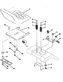 Seat Assembly parts for Craftsman Front-Engine Lawn Tractor 917259572 from AppliancePartsPros.com
