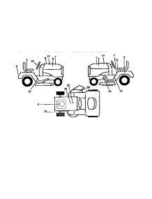 Decals parts for Craftsman Front-Engine Lawn Tractor 917259572 from AppliancePartsPros.com