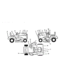 Decals parts for Craftsman Front-Engine Lawn Tractor 917259580 from AppliancePartsPros.com