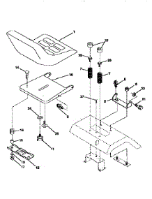 Seat Assembly parts for Craftsman Front-Engine Lawn Tractor 917259590 from AppliancePartsPros.com