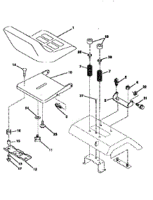 Seat Assembly parts for Craftsman Front-Engine Lawn Tractor 917259592 from AppliancePartsPros.com