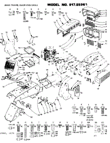 18 Twin Garden Tractor / Main Frame, Dash And Grill parts for Craftsman Front-Engine Lawn Tractor 91725961 from AppliancePartsPros.com