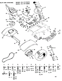 Seat And Steering parts for Craftsman Front-Engine Lawn Tractor 91725970 from AppliancePartsPros.com