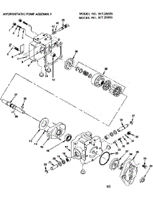 Hydrostatic Pump Assembly parts for Craftsman Front-Engine Lawn Tractor 91725980 from AppliancePartsPros.com