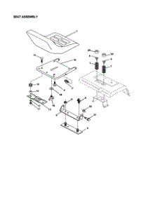 Seat Assembly parts for Craftsman Front-Engine Lawn Tractor 917259860 from AppliancePartsPros.com