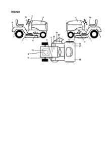 Decals parts for Craftsman Front-Engine Lawn Tractor 917259860 from AppliancePartsPros.com