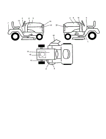 Decals parts for Craftsman Front-Engine Lawn Tractor 917259940 from AppliancePartsPros.com