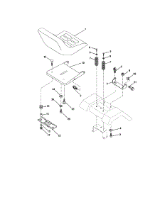 Seat Assembly parts for Craftsman Front-Engine Lawn Tractor 917259950 from AppliancePartsPros.com