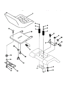 Seat parts for Craftsman Front-Engine Lawn Tractor 917270310 from AppliancePartsPros.com