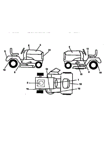 Decals parts for Craftsman Front-Engine Lawn Tractor 917270310 from AppliancePartsPros.com