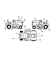 Decals parts for Craftsman Front-Engine Lawn Tractor 917270311 from AppliancePartsPros.com