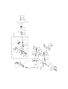 Steering Assembly parts for Craftsman Front-Engine Lawn Tractor 917270414 from AppliancePartsPros.com