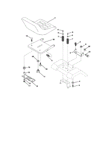 Seat Assembly parts for Craftsman Front-Engine Lawn Tractor 917270414 from AppliancePartsPros.com