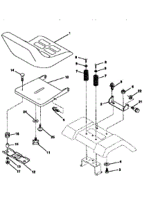 Seat Assembly parts for Craftsman Front-Engine Lawn Tractor 917270510 from AppliancePartsPros.com