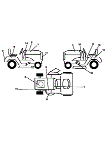 Decals parts for Craftsman Front-Engine Lawn Tractor 917270510 from AppliancePartsPros.com