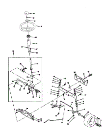Steering Assembly parts for Craftsman Front-Engine Lawn Tractor 917270511 from AppliancePartsPros.com