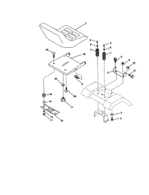 Seat Assembly parts for Craftsman Front-Engine Lawn Tractor 917270512 from AppliancePartsPros.com