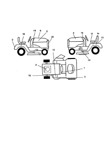 Decals parts for Craftsman Front-Engine Lawn Tractor 917270512 from AppliancePartsPros.com