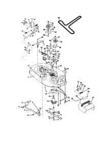 Mower Deck parts for Craftsman Front-Engine Lawn Tractor 917270514 from AppliancePartsPros.com