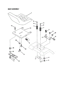 Seat Assembly parts for Craftsman Front-Engine Lawn Tractor 917270530 from AppliancePartsPros.com