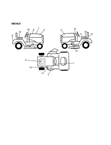 Decals parts for Craftsman Front-Engine Lawn Tractor 917270530 from AppliancePartsPros.com